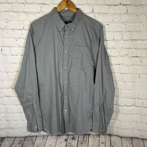 The‎ North Face Mens Gray Striped Long Sleeve Shirt size M Medium